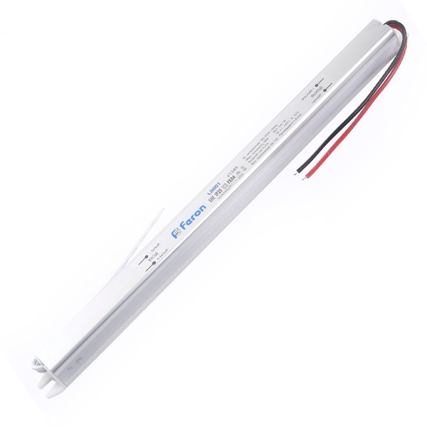 Трансформатор электронный для светодиодной ленты Feron 60W 12V (драйвер), LB001 IP20