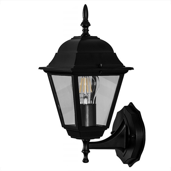 Светильник садово-парковый Классика Feron 4201 E27 185х215х400мм черный (на стену вверх)