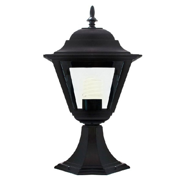 Светильник садово-парковый Классика Feron 4204 E27 185х185х440мм черный (на постамент)