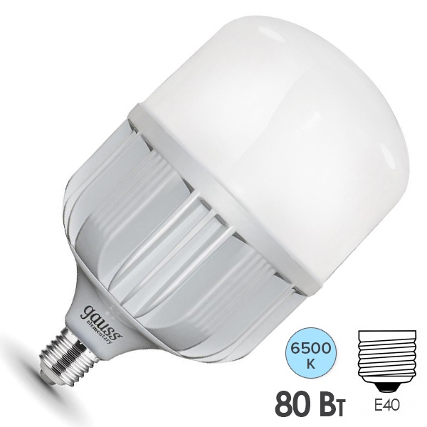 Лампа светодиодная Gauss LED Elementary T140 80W 6500K 180-240V E40 6400lm