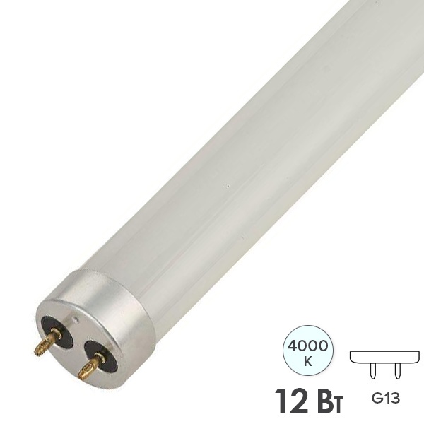 Лампа светодиодная Gauss Elementary T8 Glass 600mm 12W 4000K 1000Lm G13