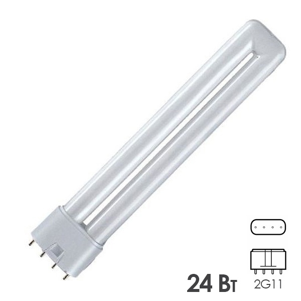 Лампа УФ в ловушки для насекомых Osram Dulux L BLUE 24W/78 2G11 UVA BL 368 nm сушка гель лака