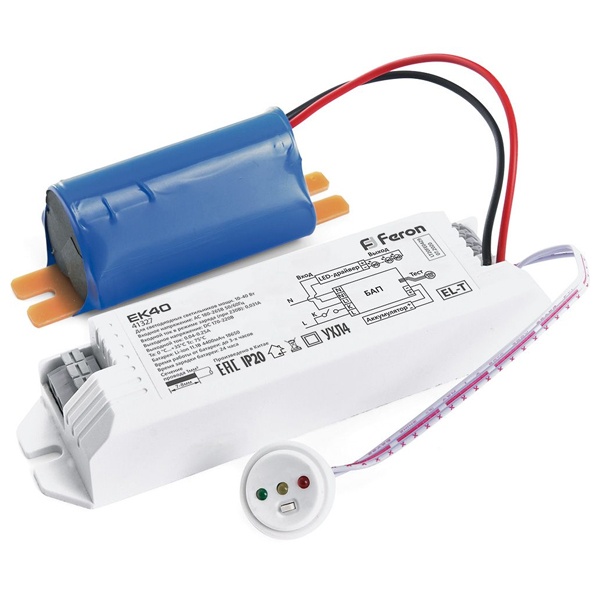 Блок аварийного питания БАП EK40 10-40W 3 часа 4400мАч универсальный для светодиодных светильников