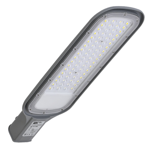 Консольный светодиодный светильник ИЭК LED ДКУ 1012-100Ш 100W 5000K IP65 серый d50mm