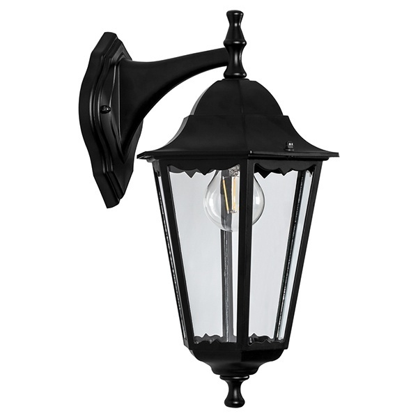 Светильник садово-парковый Классика Feron 6102 E27 170х200х320мм черный (на стену вниз)