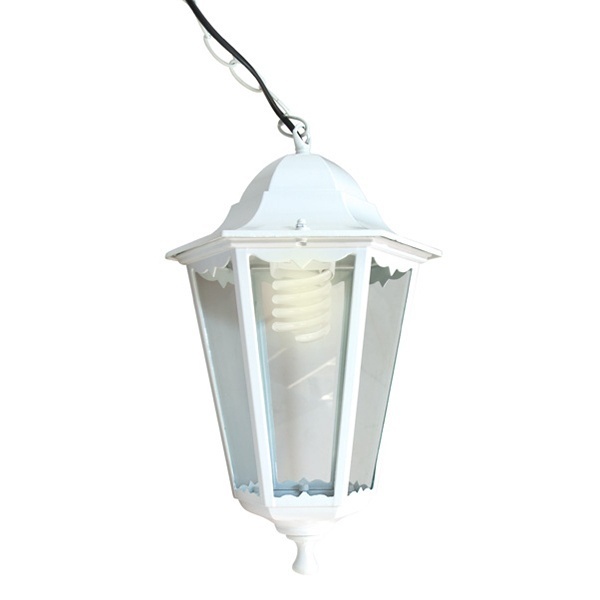 Светильник садово-парковый Классика Feron 6105 E27 170х170х80мм белый (на цепи 500мм)