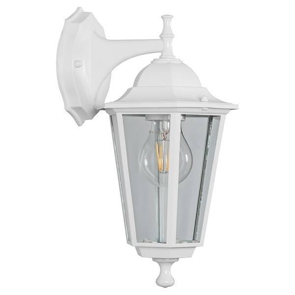 Светильник садово-парковый Классика Feron 6202 E27 225х195х380мм белый (на стену вниз)