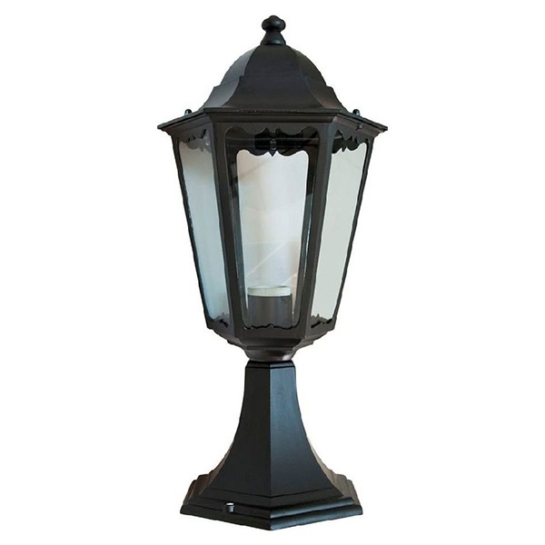 Светильник садово-парковый Классика Feron 6204 E27 195х195х455мм черный (на постамент)
