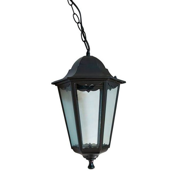 Светильник садово-парковый Классика Feron 6205 E27 195х195х310мм черный (на цепи 500мм)