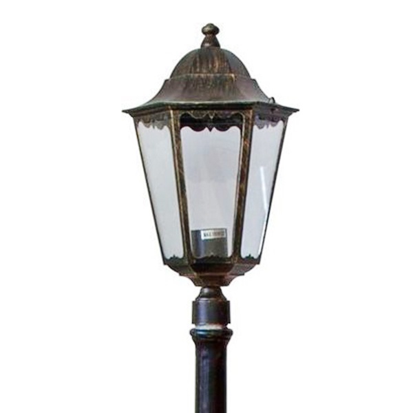 Светильник садово-парковый Классика 6210 E27 195х195х1200мм черное золото (столб 1200мм)