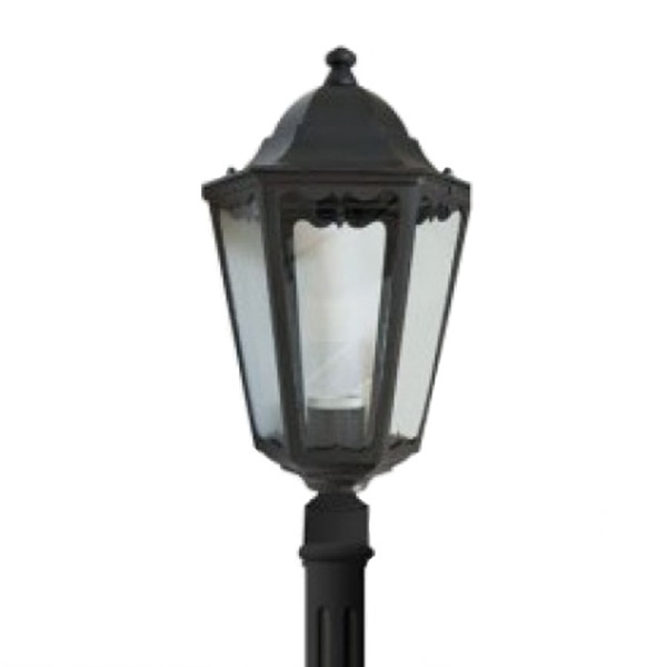 Светильник садово-парковый Классика Feron 6211 E27 195х195х2100мм черный (столб 2100мм)