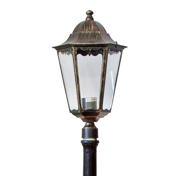 Светильник садово-парковый Классика 6211 E27 195х195х2100мм черное золото (столб 2100мм)