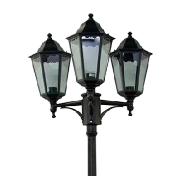 Светильник садово-парковый Классика 6215 3xE27 590x590x2100mm черный (столб 2100мм)