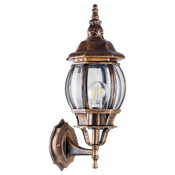 Светильник садово-парковый Классика Feron 8101 E27 160х220х450мм черное золото