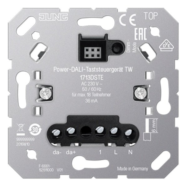 Кнопочный контроллер Jung DALI с источником питания TW механизм