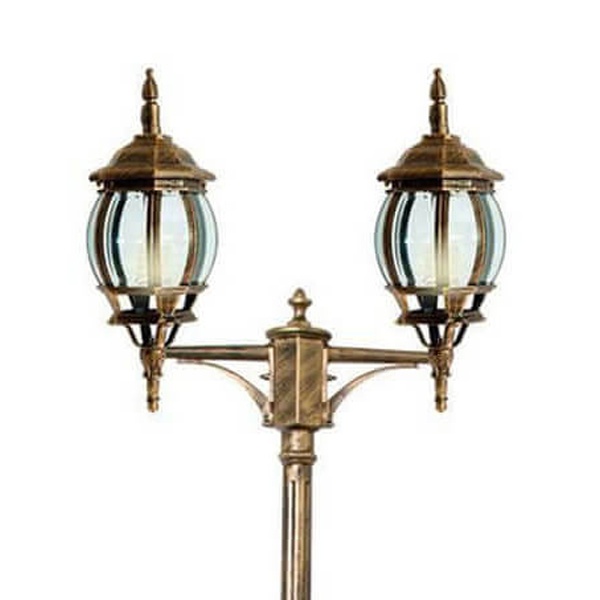 Светильник садово-парковый Классика Feron 8114 2xE27 155х590х2290мм черное золото