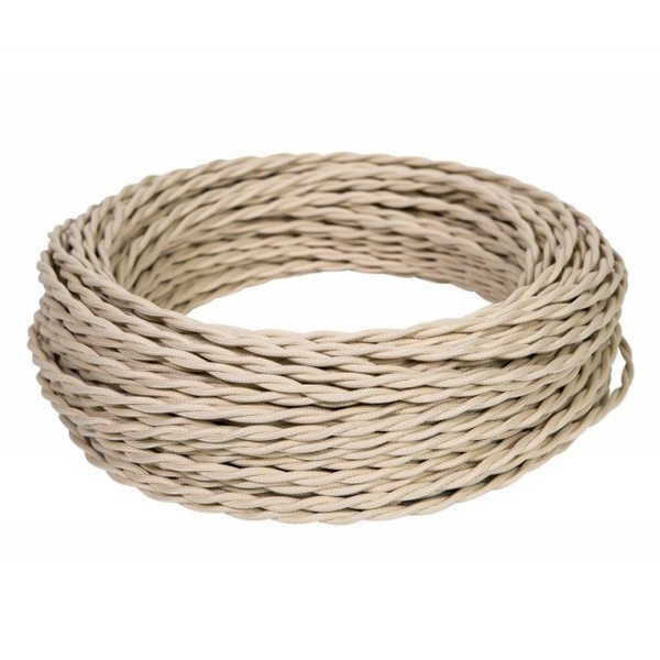 Ретро кабель информационный TDM Эко TV + Internet витой, бежевый (45м)