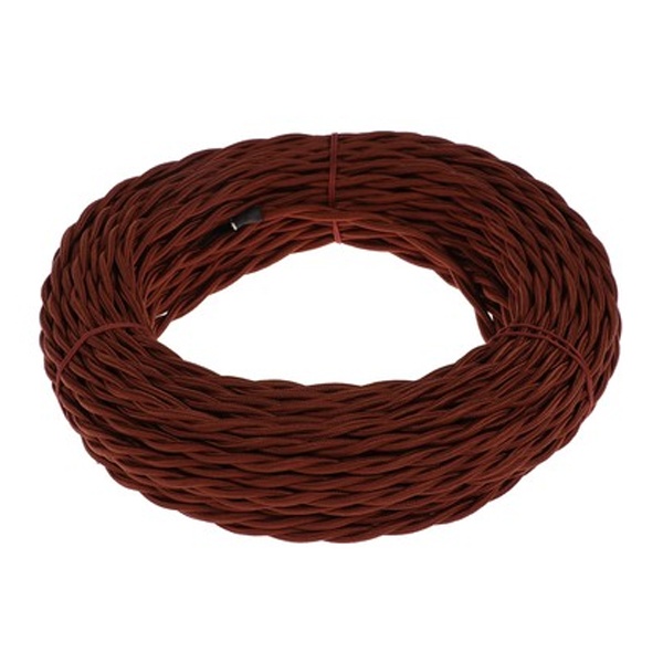 Ретро кабель информационный TDM Эко TV + Internet витой, коричневый (45м)