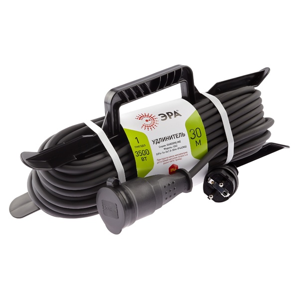 Удлинитель силовой на рамке ЭРА UFx-1e-3x1,5-30m-IP44(KG) 1 розетка с/з 30 м КГ 3х1,5мм2