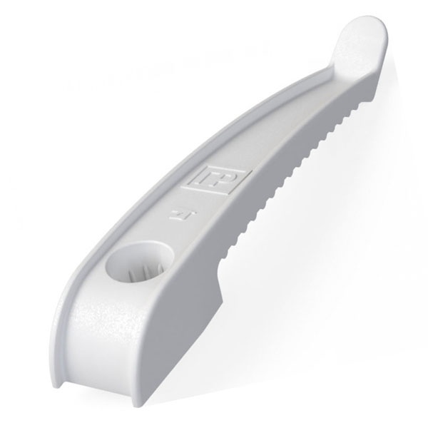 Держатель кабеля Промрукав односторонний для прямого монтажа белый [уп. 20шт]