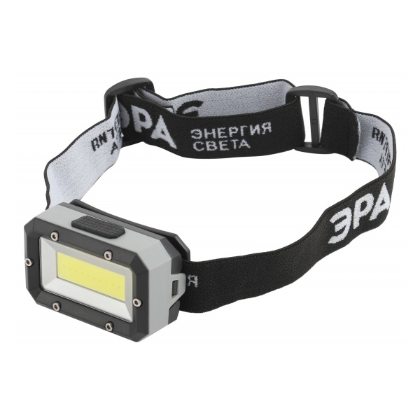 Фонарь налобный светодиодный ЭРА GB-708 Шторм, 3 режима, 5W, СОВ, на батарейках 3хAAA
