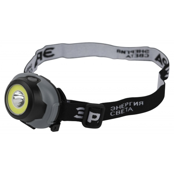 Фонарь налобный светодиодный ЭРА GB-710 Криптон, 3 режима, 5W, СОВ, на батарейках 3хAAA