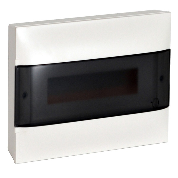 Щит пластиковый накладной Legrand Practibox S 12 модулей дымчатая дверь шины N+PE