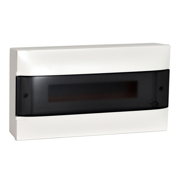Щит пластиковый накладной Legrand Practibox S 18 модулей дымчатая дверь шины N+PE