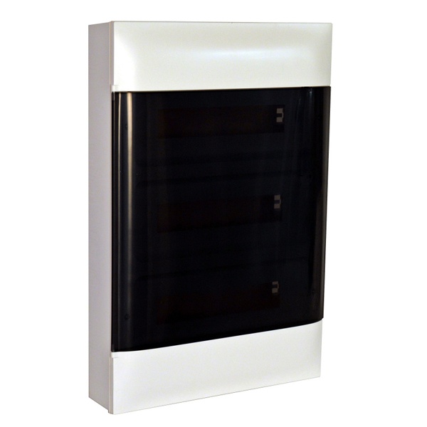 Щит пластиковый накладной Legrand Practibox S 3x12 модуля дымчатая дверь шины N+PE