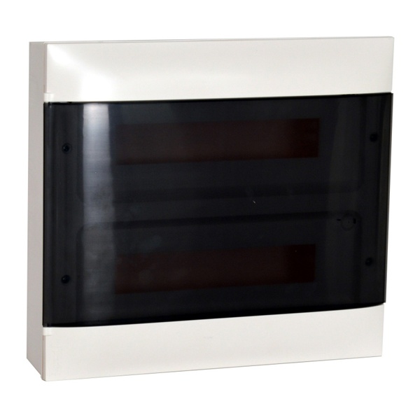 Щит пластиковый накладной Legrand Practibox S 2x18 модуля дымчатая дверь шины N+PE