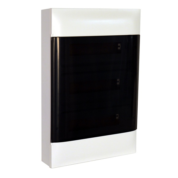Щит пластиковый накладной Legrand Practibox S 3x18 модуля дымчатая дверь шины N+PE