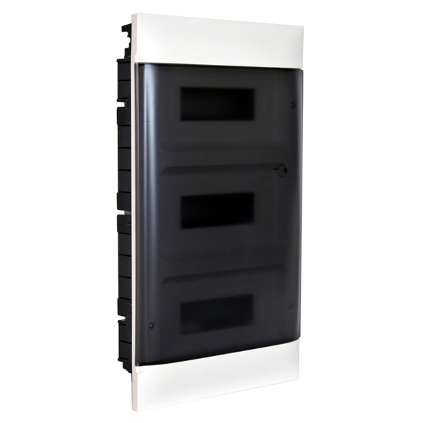 Щиток пластиковый встраиваемый Legrand Practibox S 3x12 модуля дымчатая дверь шины N+PE