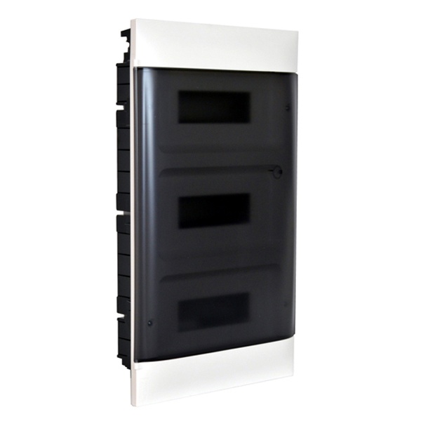 Щит пластиковый встраиваемый (в полые стены) Legrand Practibox S 2x12 модуля дымчатая дверь N+PE