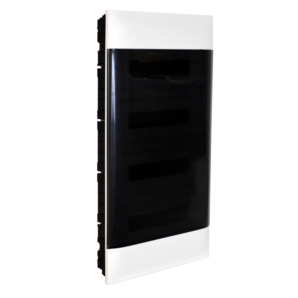 Щит пластиковый встраиваемый (в полые стены) Legrand Practibox S 4x12 модуля дымчатая дверь N+PE