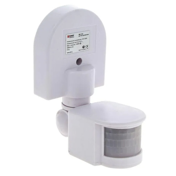 ИК датчик движения EKF PROxima настенный 1200Вт 180гр. до 12м IP44 MS-16C