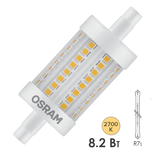 Лампа светодиодная Osram LED P Special LINE 78 8,2W (75W) 2700K R7s CL