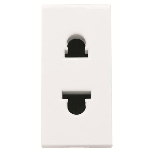 Розетка стандартная в сборе без заземления 16А / 250В ABB серия Zenit, альпийский белый N2135BL