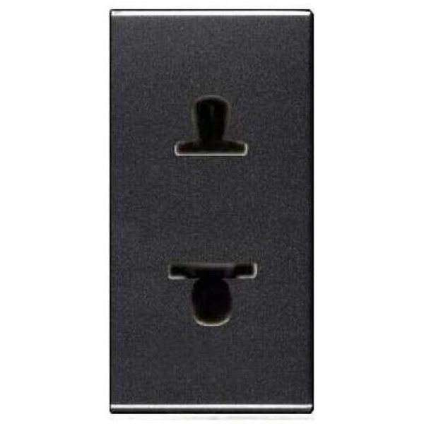 Розетка стандартная в сборе без заземления 16А / 250В ABB серия Zenit, антрацит N2135AN