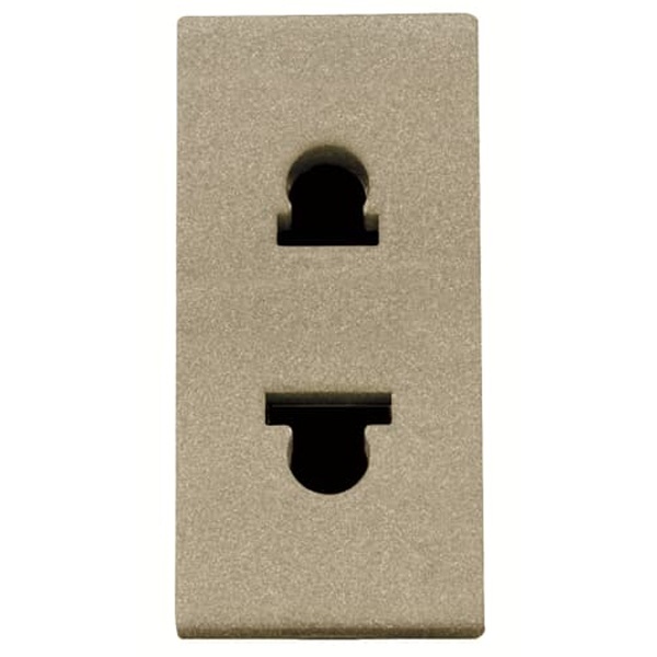 Розетка стандартная в сборе без заземления 16А / 250В ABB серия Zenit, шампань N2135CV