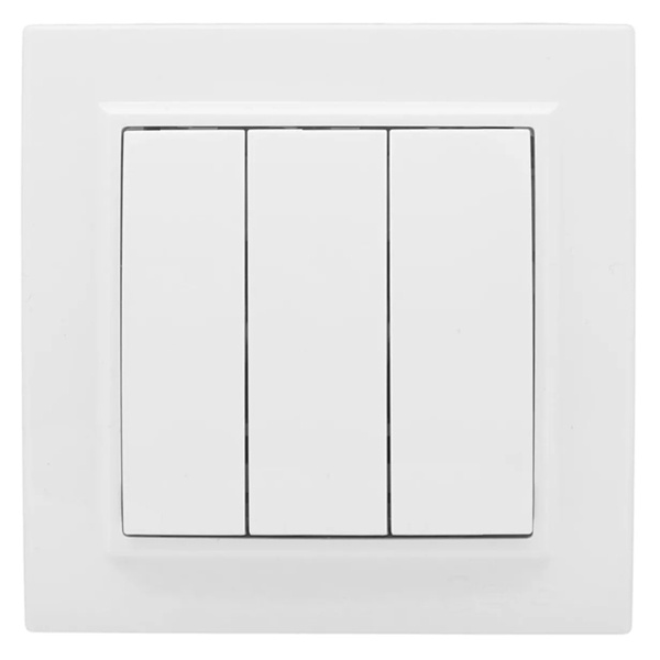 Выключатель 3-клавишный EKF Basic 10А IP20 Минск белый