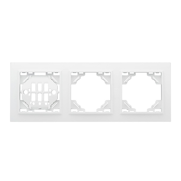 Рамка 3-местная горизонтальная EKF Basic Минск белый