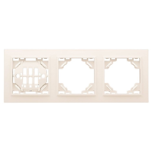 Рамка 3-местная горизонтальная EKF Basic Минск бежевый