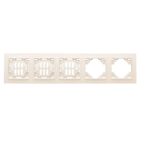 Рамка 5-местная горизонтальная EKF Basic Минск бежевый