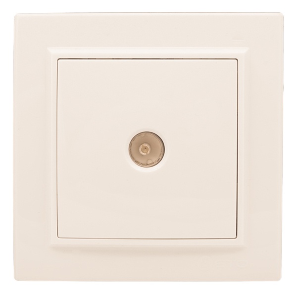 Розетка EKF Basic TV 1-местная 75Ом 5-862МГц IP20 Минск бежевый