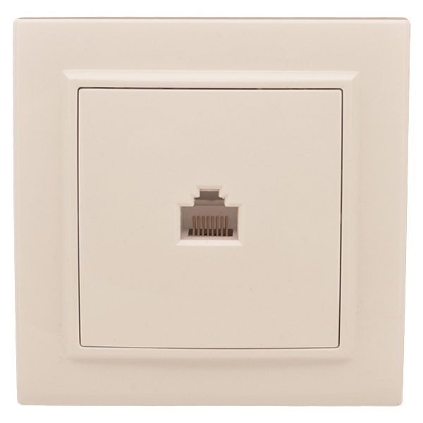 Розетка EKF Basic RJ-45 1-местная IP20 Минск бежевый
