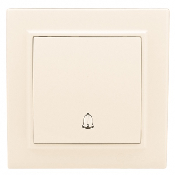 Кнопка с пиктограммой звонка EKF Basic 10А IP20 Минск бежевый