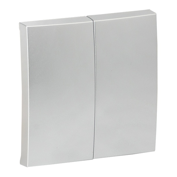 Лицевая панель выключателя 2 - клавишного EKF PROxima Валенсия сталь