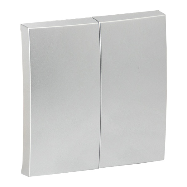 Лицевая панель переключателя 2 - клавишного EKF PROxima Валенсия сталь