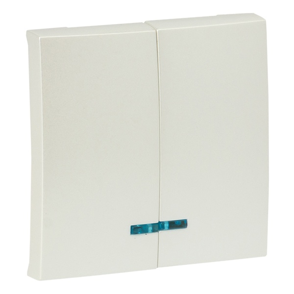 Лицевая панель переключателя 2 - клавишного с индикатором EKF PROxima Валенсия жемчуг