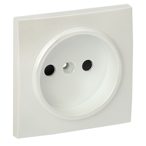 Лицевая панель розетки 1-местной б/з со шторками EKF PROxima Валенсия жемчуг